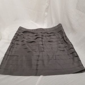 Ann Taylor LOFT Women's Gray Silk Mini Skirt  SZ 8